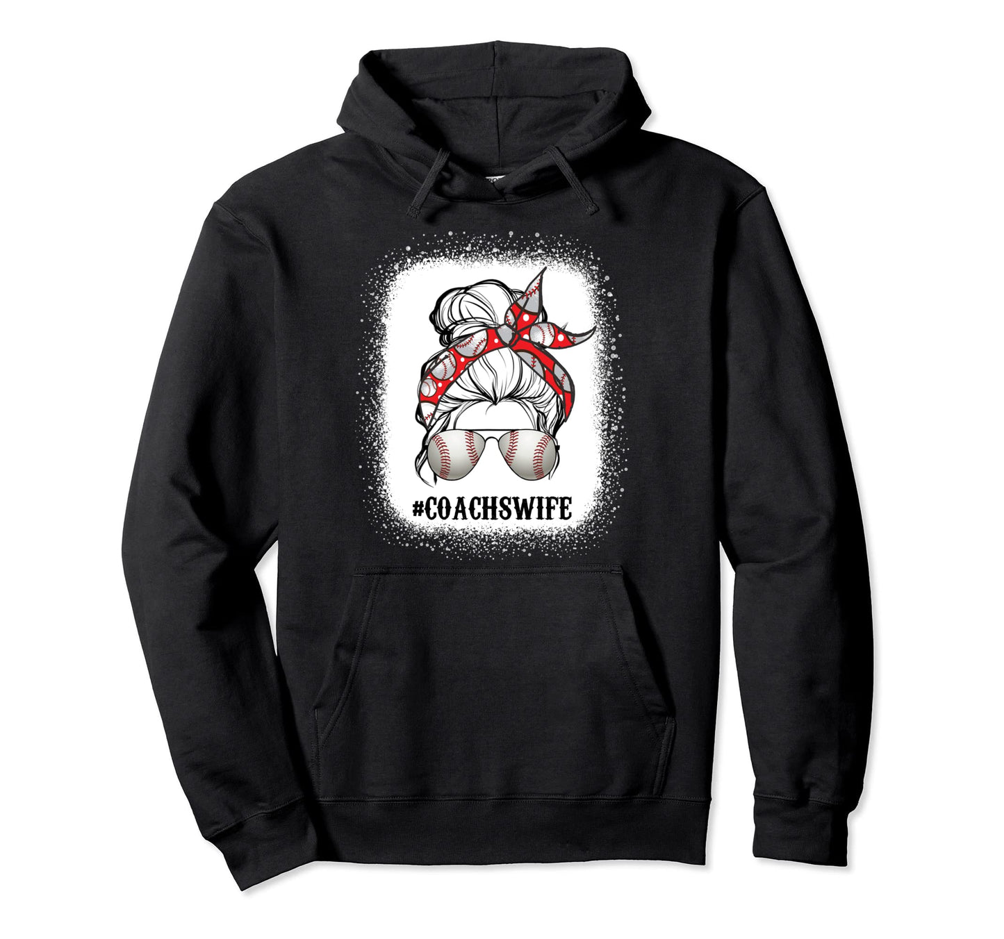 Baseball Life Messy Bun Coachs Wife Hoodie - Streetwear Style Men Women - T-Shirt, Sweatshirt, Hoodie