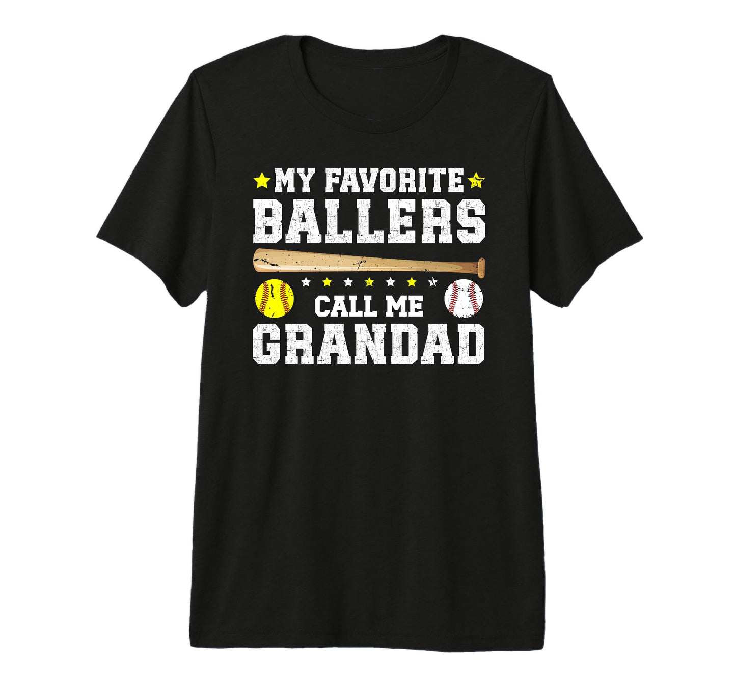 Mens Favorite Ballers Call Me Grandad T-Shirt - Novelty Apparel for Adults - T-Shirt, Sweatshirt, Hoodie