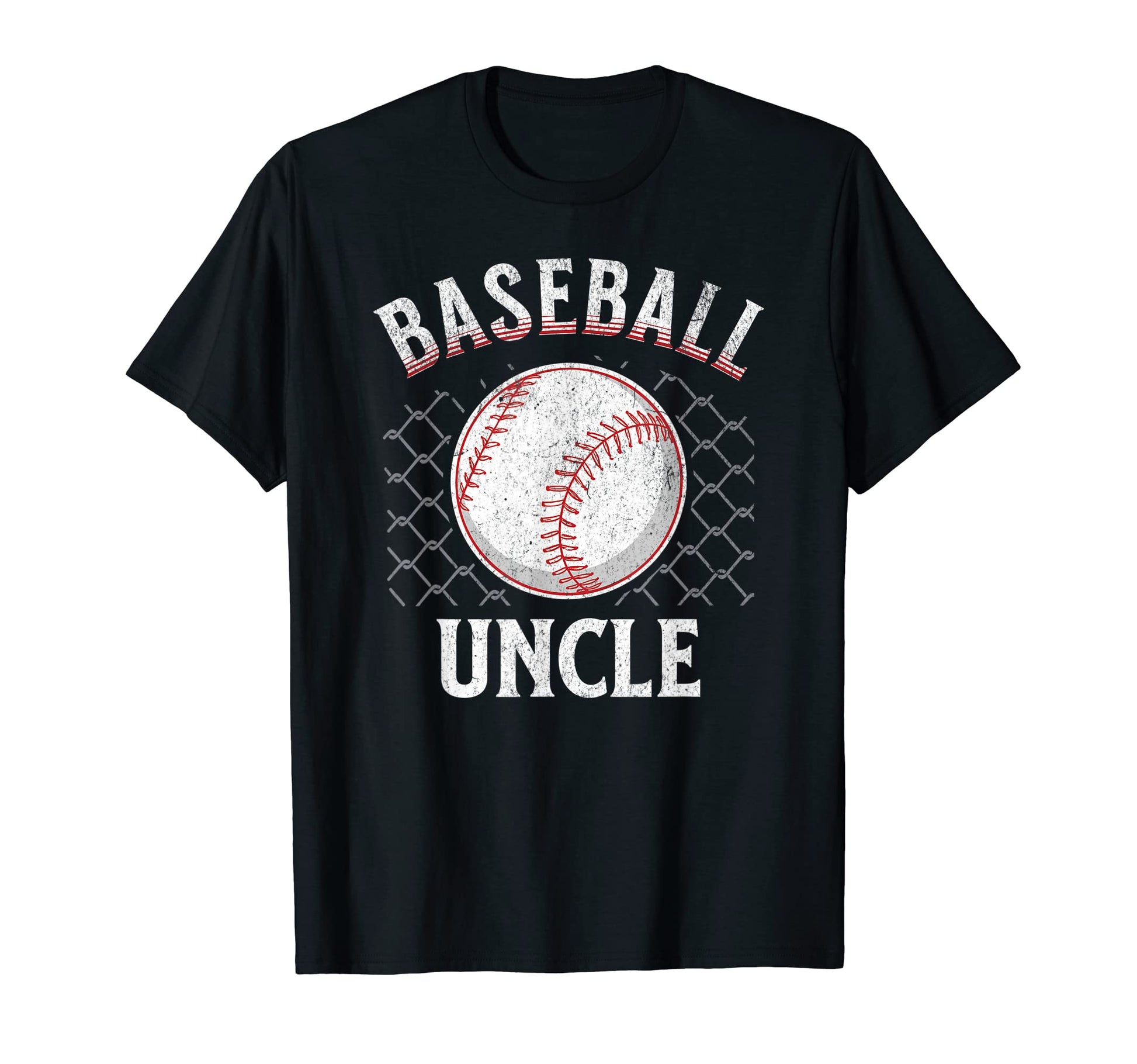 Baseball Uncle Ball Heart Uncles Fathers T-Shirt - Graphic Print Unisex - T-Shirt, Sweatshirt, Hoodie