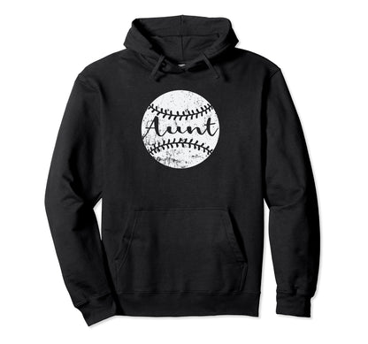 Baseball Aunt Auntie Hoodie - Aesthetic Graphic for Adults - T-Shirt, Sweatshirt, Hoodie