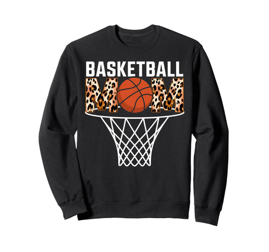 Basketball Mom Game Day Hoop Net Sweatshirt - Custom Art Print for Adults - T-Shirt, Sweatshirt, Hoodie