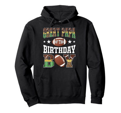 Great Papa Birthday Football Leopard Game Hoodie - Unique Graphic Unisex - T-Shirt, Sweatshirt, Hoodie