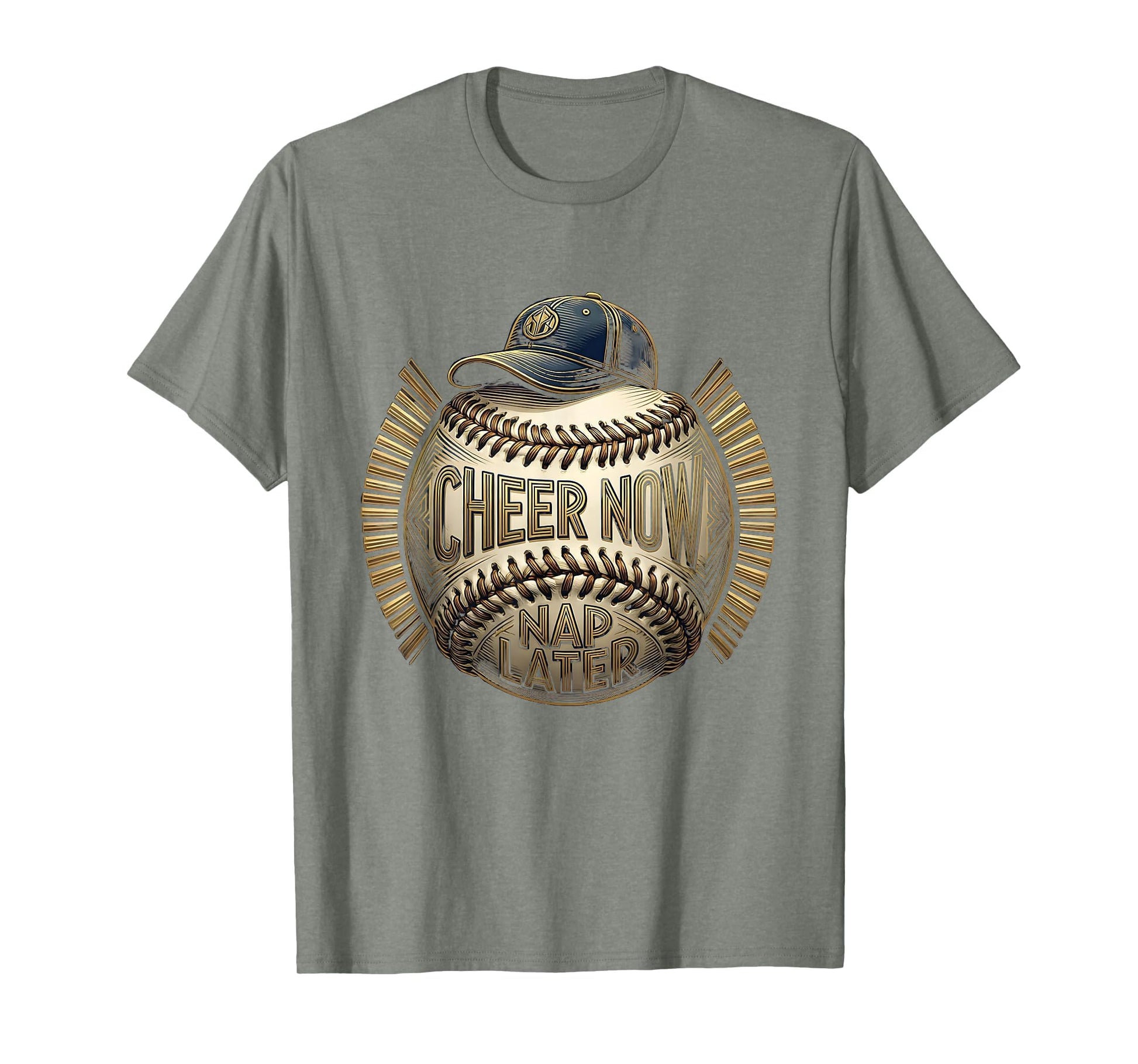 Cheer Now Nap Later Baseball Dad T-Shirt - Graphic Print Unisex - T-Shirt, Sweatshirt, Hoodie
