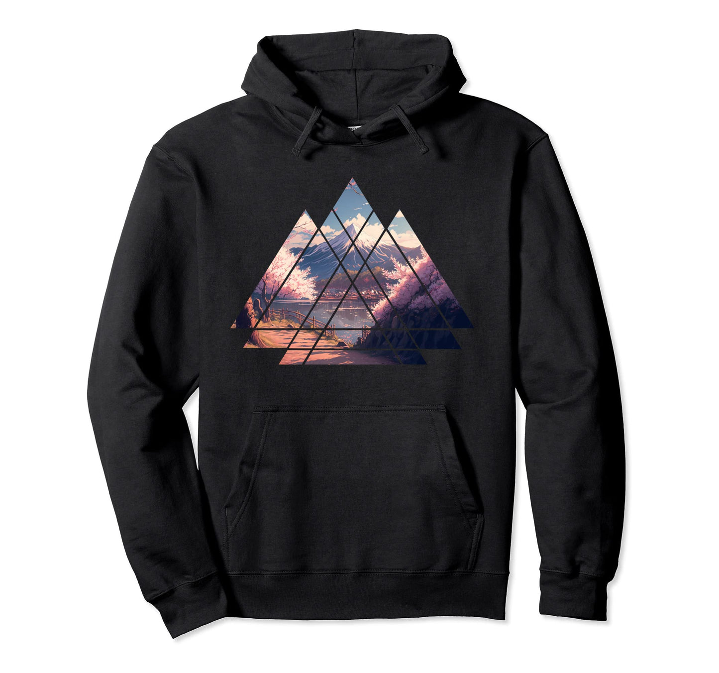 Japanese Aesthetic Vaporwave Mount Hoodie - Aesthetic Graphic Men Women - T-Shirt, Sweatshirt, Hoodie
