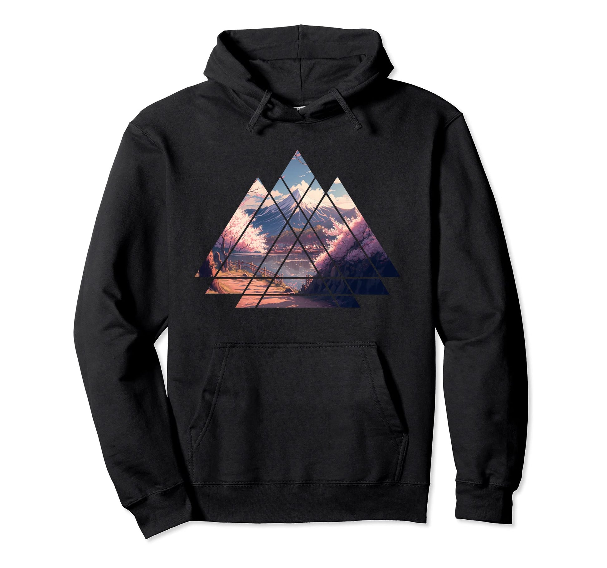 Japanese Aesthetic Vaporwave Mount Hoodie - Aesthetic Graphic Men Women - T-Shirt, Sweatshirt, Hoodie