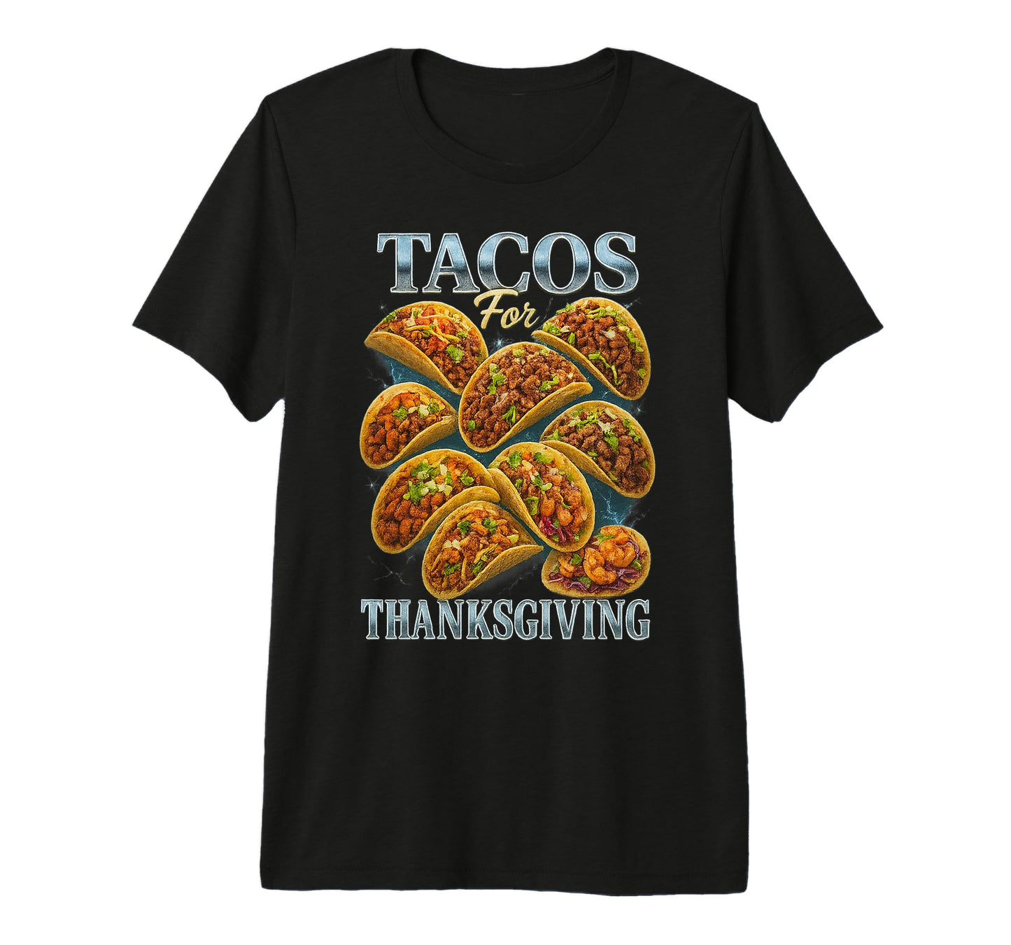 Tacos Thanksgiving 90S 2000S Hip Hop T-Shirt - Minimalist Print for Adults - T-Shirt, Sweatshirt, Hoodie