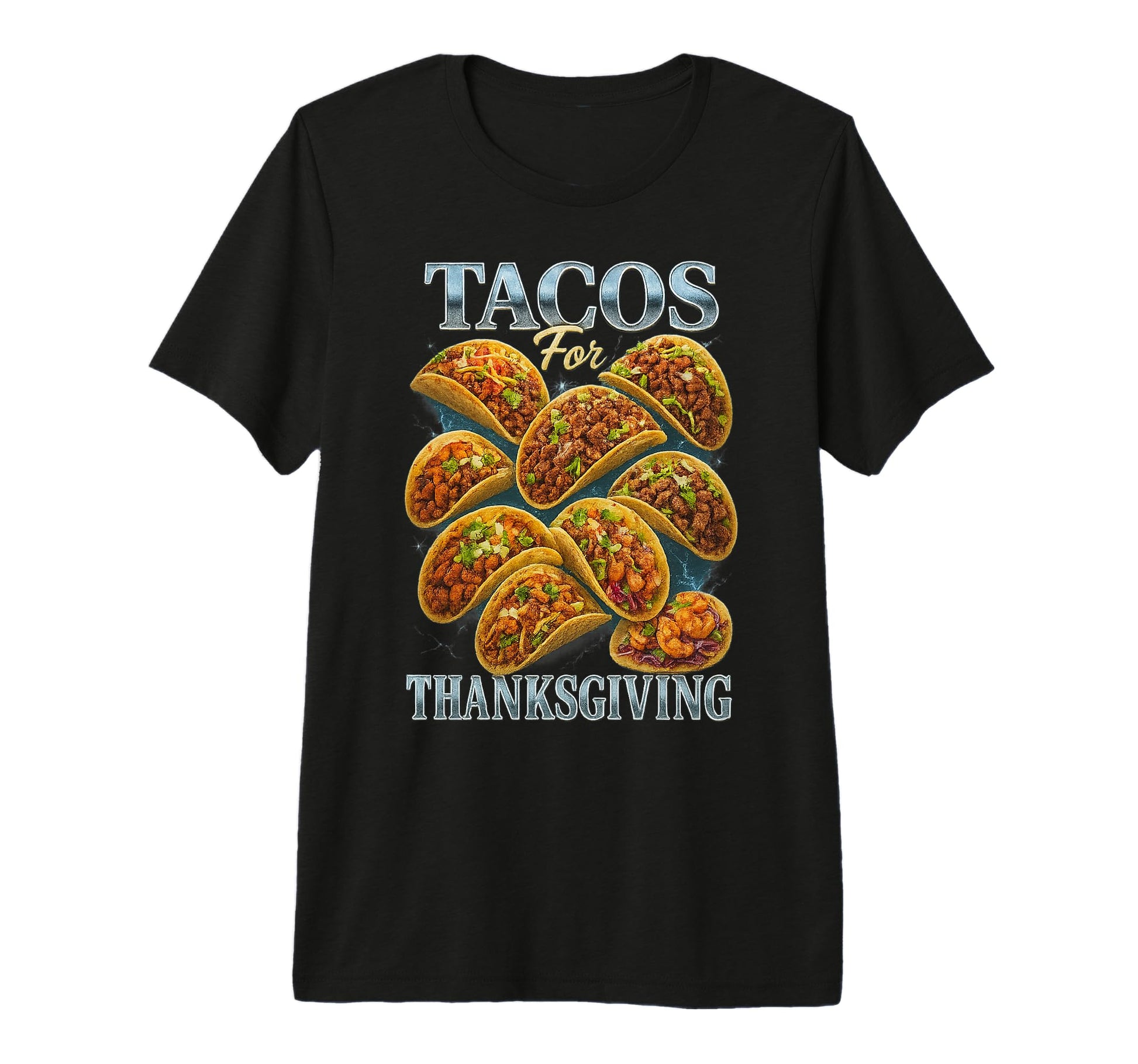 Tacos Thanksgiving 90S 2000S Hip Hop T-Shirt - Minimalist Print for Adults - T-Shirt, Sweatshirt, Hoodie