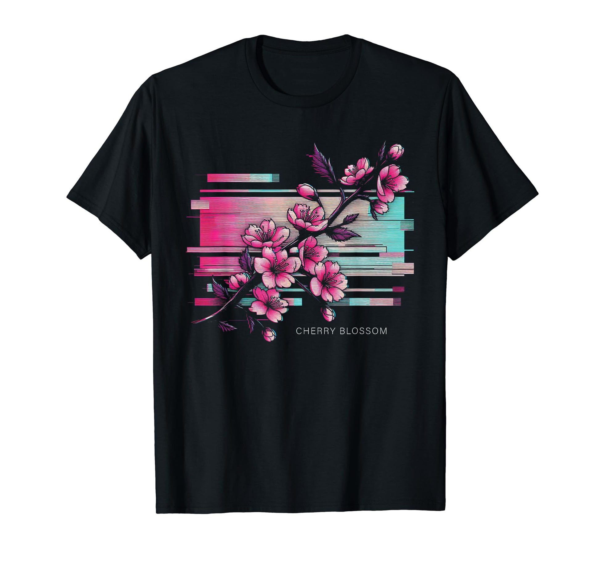 Cherry Blossom Vaporwave Aesthetic T-Shirt - Fun Novelty Design for Adults - T-Shirt, Sweatshirt, Hoodie