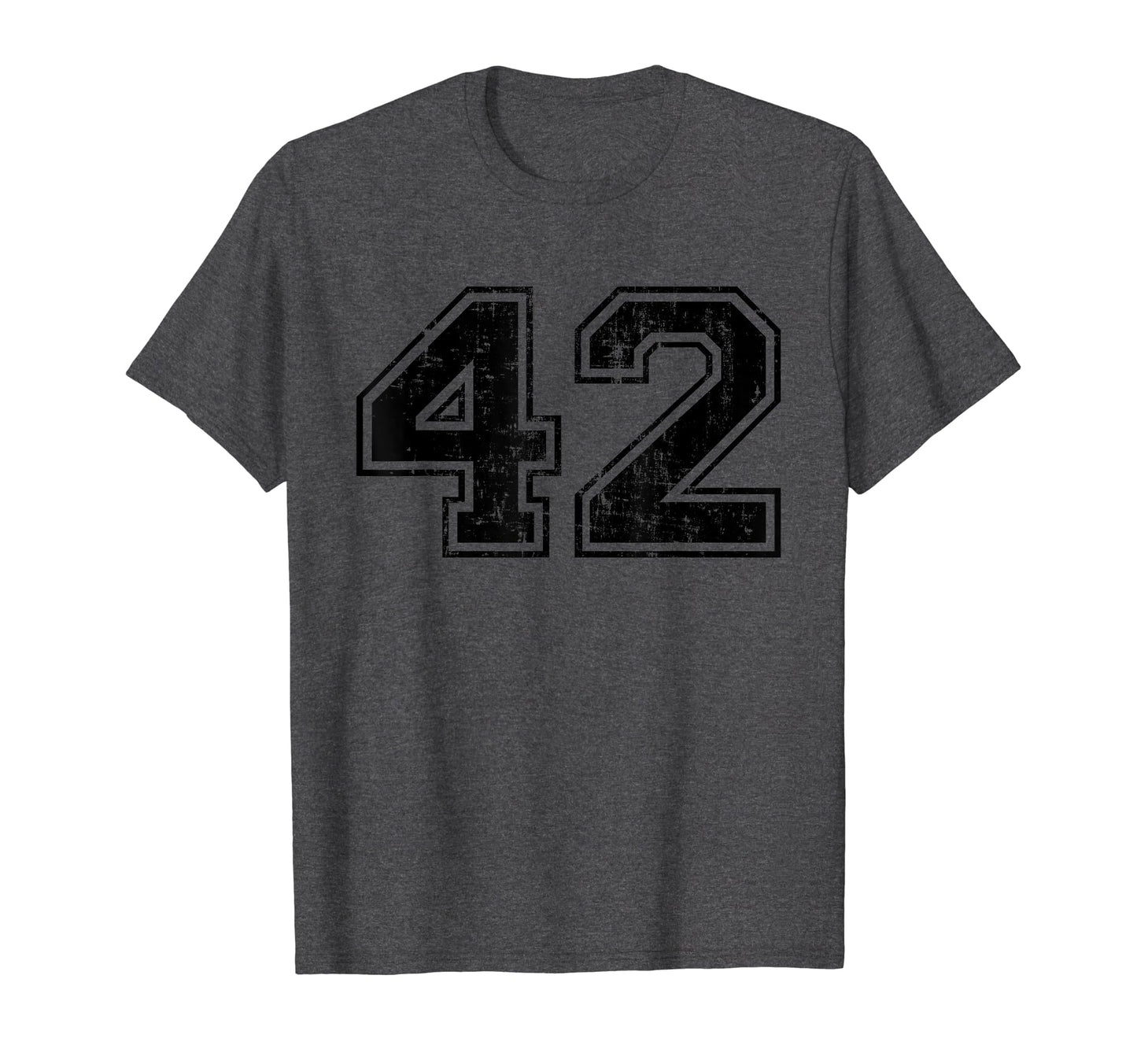 Number 42 Varsity Distressed Sport T-Shirt - Unique Graphic for Adults - T-Shirt, Sweatshirt, Hoodie