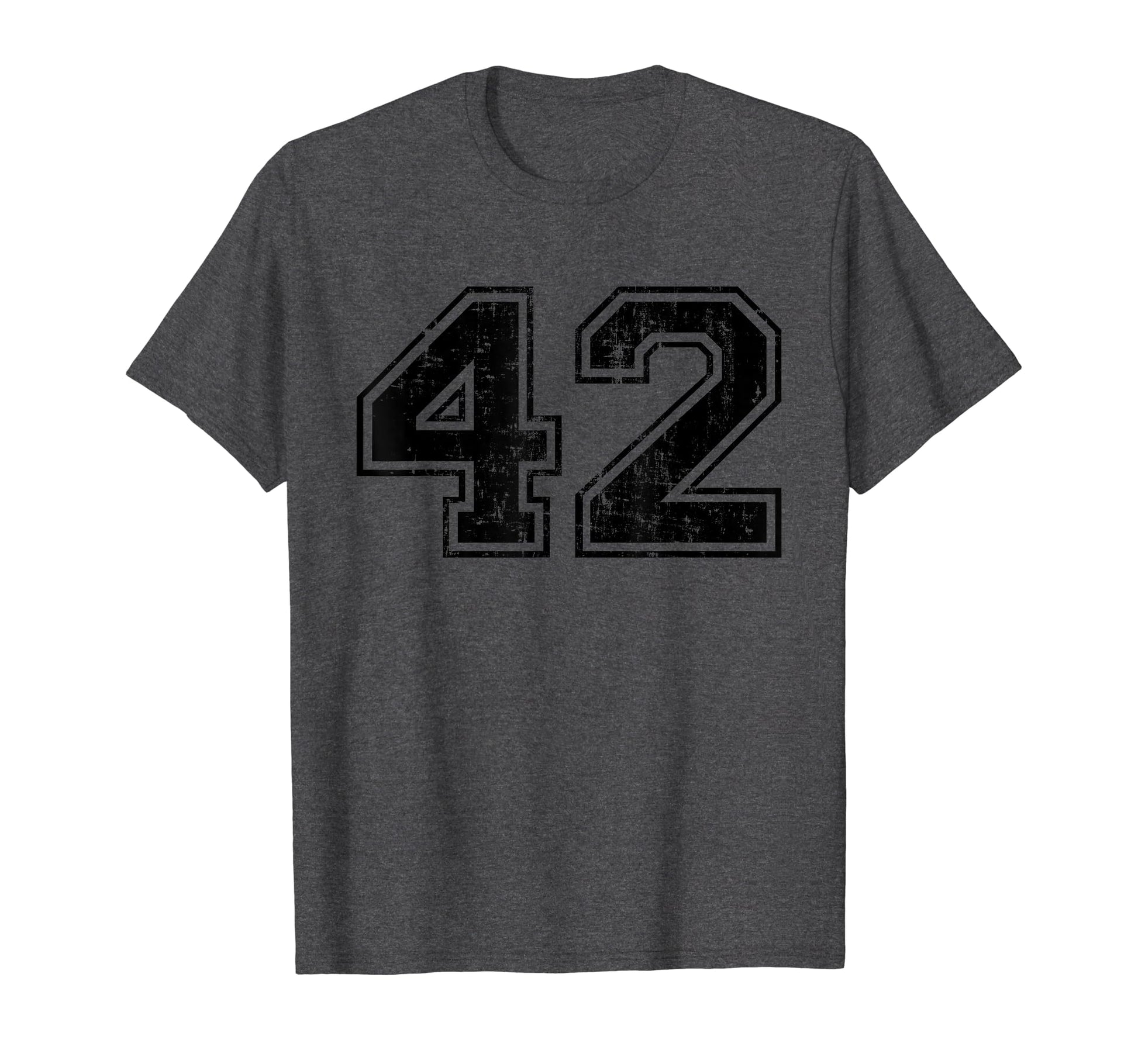 Number 42 Varsity Distressed Sport T-Shirt - Unique Graphic for Adults - T-Shirt, Sweatshirt, Hoodie