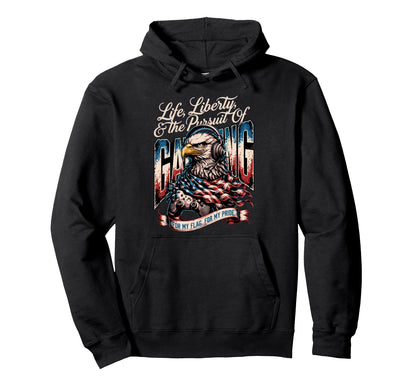 Funny Patriotic Usa Flag Usa Video Game Hoodie - Graphic Print for Adults - T-Shirt, Sweatshirt, Hoodie