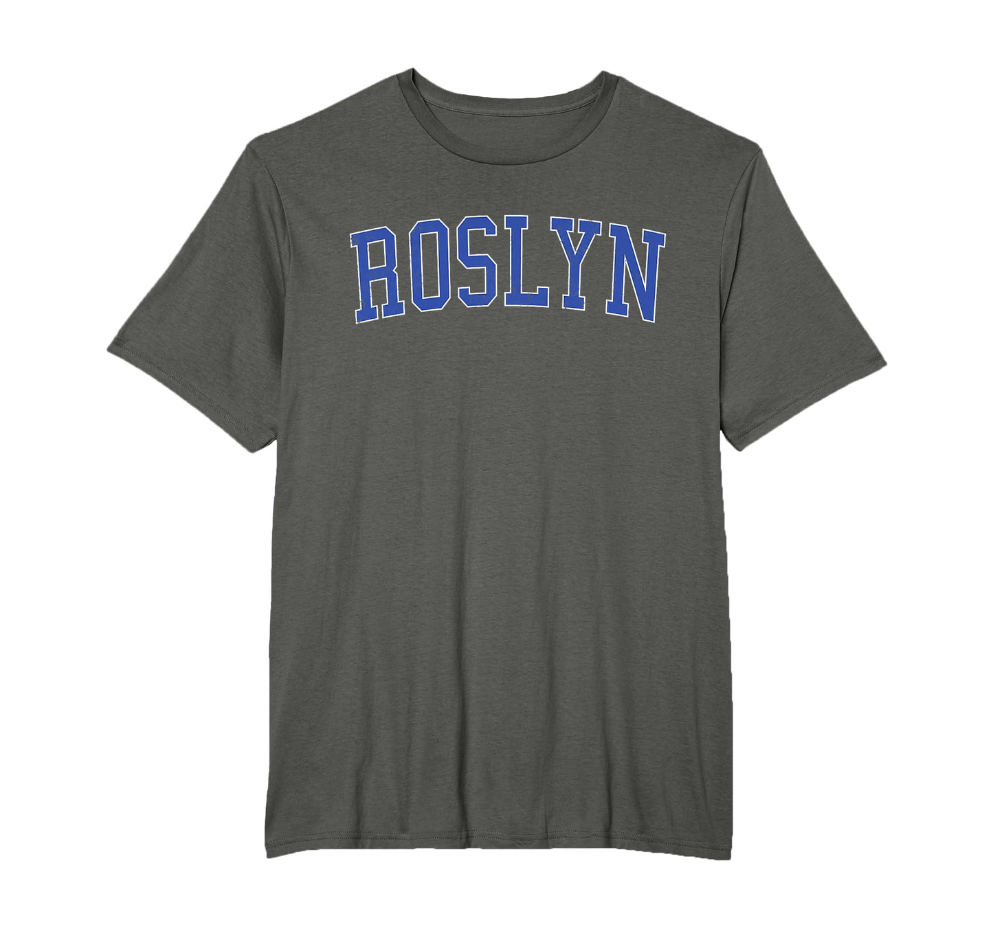 Roslyn Pa Distressed Blue Varsity T-Shirt - Aesthetic Graphic Men Women - T-Shirt, Sweatshirt, Hoodie