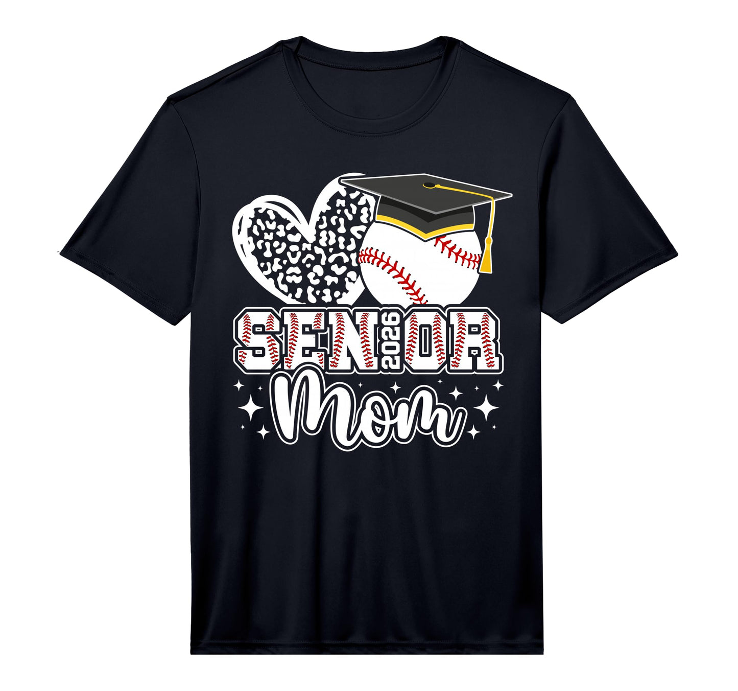 Mens Baseball Senior Mom 2026 Baseball T-Shirt - Aesthetic Graphic Unisex - T-Shirt, Sweatshirt, Hoodie