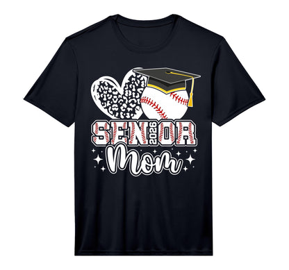 Mens Baseball Senior Mom 2026 Baseball T-Shirt - Aesthetic Graphic Unisex - T-Shirt, Sweatshirt, Hoodie