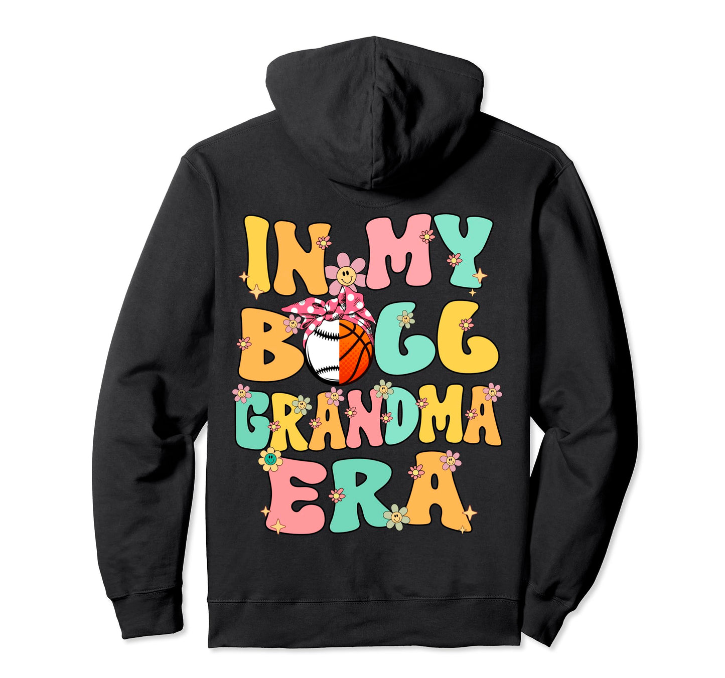 My Ball Grandma Era Groovy Baseball Hoodie - Novelty Apparel Men Women - T-Shirt, Sweatshirt, Hoodie