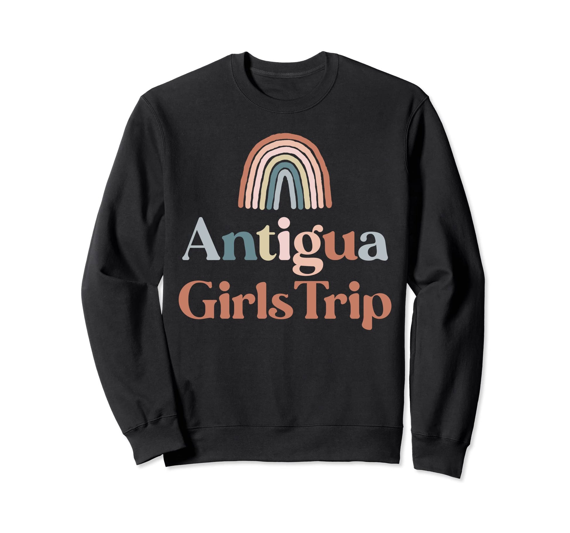 Antigua Trip Boho Rainbow Group Sweatshirt - Novelty Apparel for Adults - T-Shirt, Sweatshirt, Hoodie