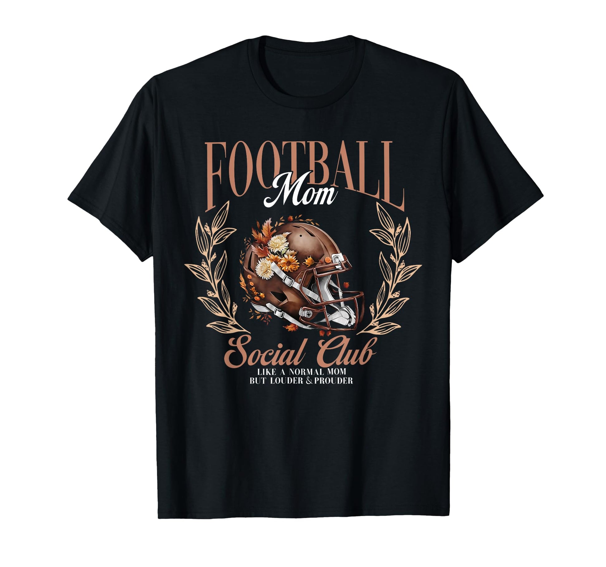Football Mom Social Club Helmet T-Shirt - Casual Everyday Wear for Adults - T-Shirt, Sweatshirt, Hoodie