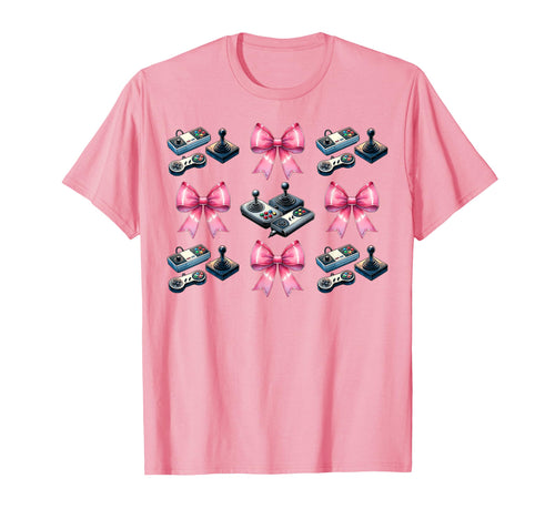 Coquette Bow Arcade Gaming Mothers Day T-Shirt - Novelty Apparel Unisex - T-Shirt, Sweatshirt, Hoodie