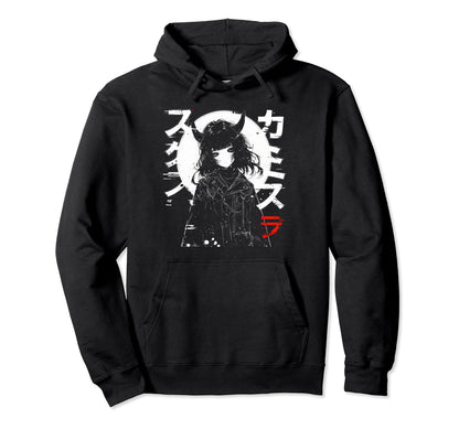 Anime Goth Grunge Demon Waifu Hoodie - Casual Everyday Wear for Adults - T-Shirt, Sweatshirt, Hoodie