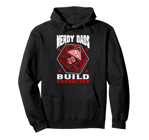 Rpg Gamer Nerdy Dads Build Character Hoodie - Minimalist Print Men Women - T-Shirt, Sweatshirt, Hoodie