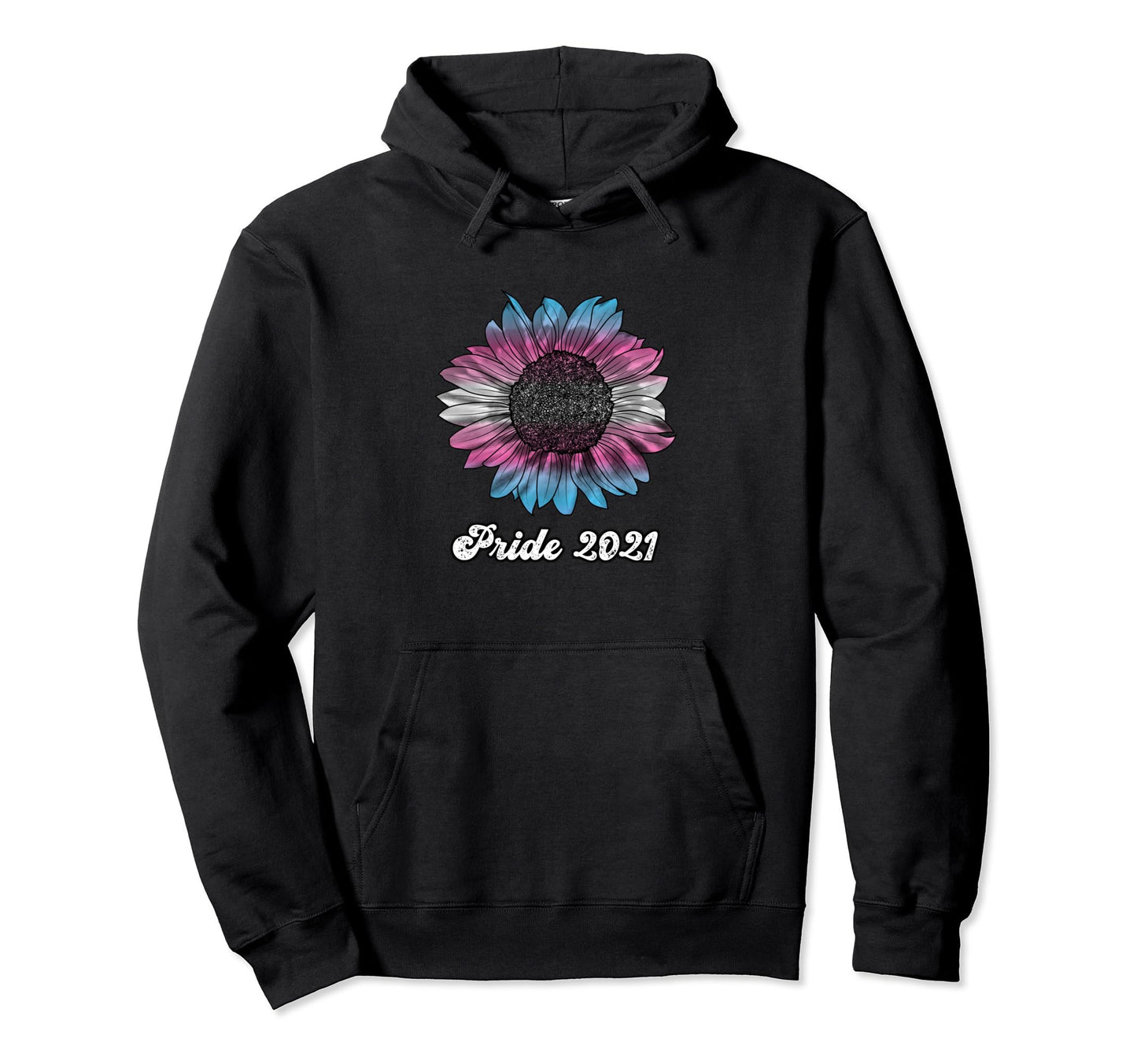 Transgender Tie Dye Sunflower Trans Hoodie - Casual Everyday Wear Unisex - T-Shirt, Sweatshirt, Hoodie