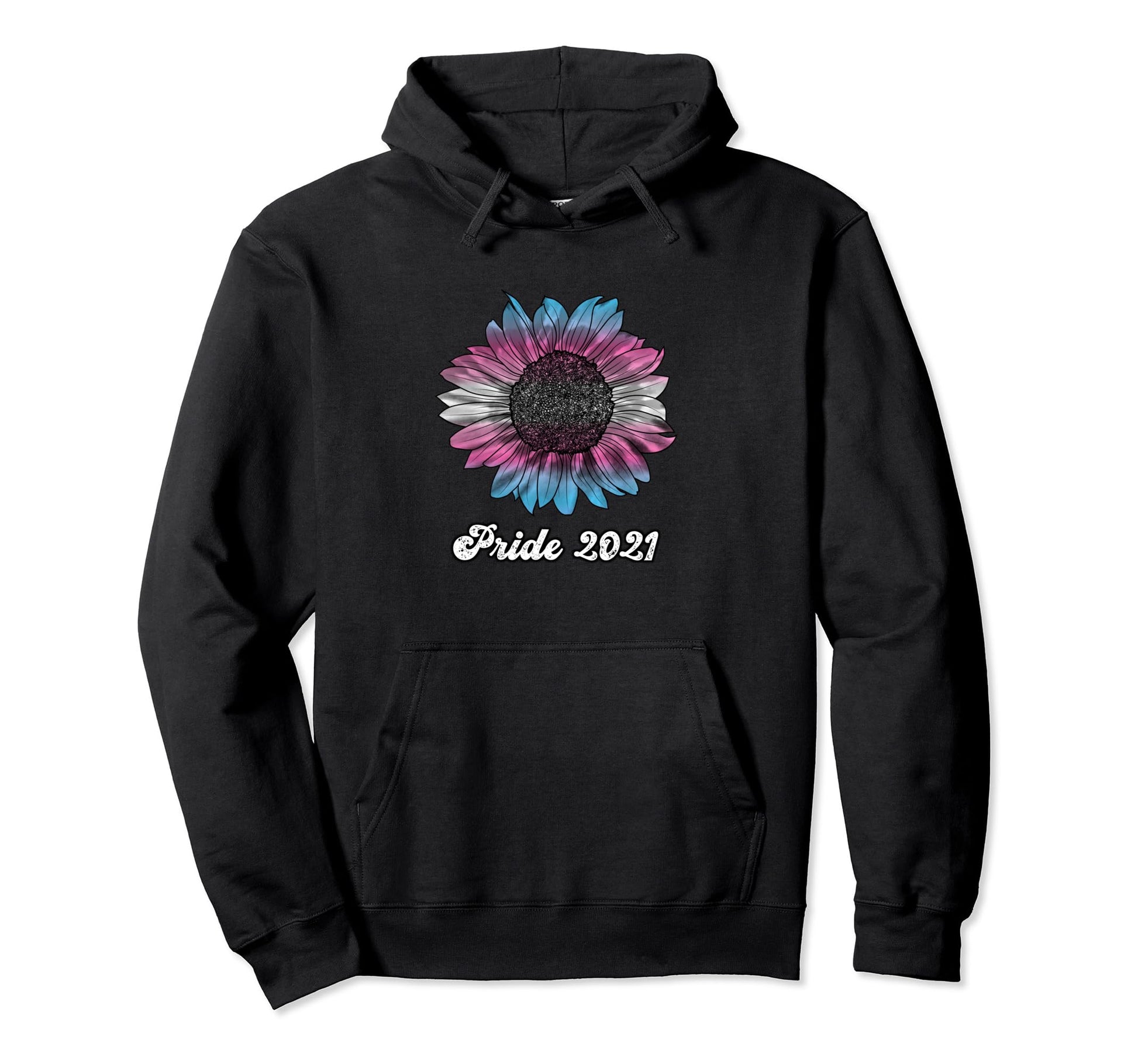 Transgender Tie Dye Sunflower Trans Hoodie - Casual Everyday Wear Unisex - T-Shirt, Sweatshirt, Hoodie