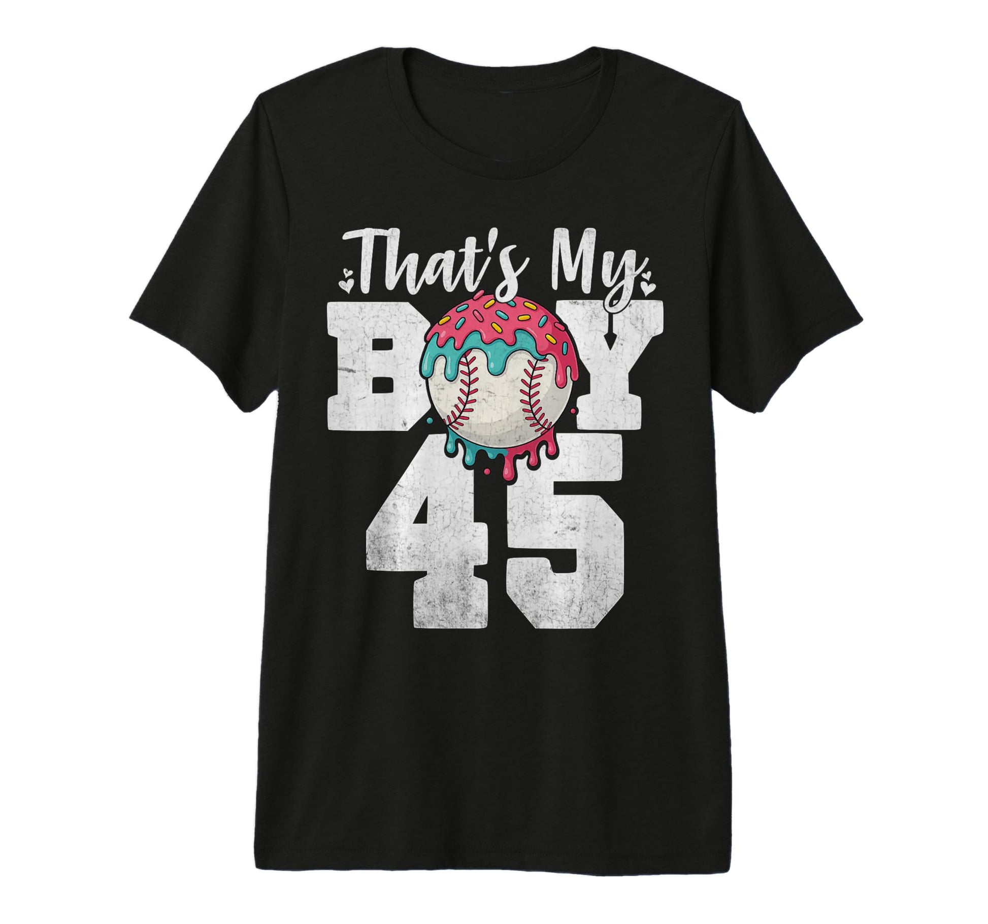 Thats My Baseball 45 Number Mom Dad T-Shirt - Novelty Apparel for Adults - T-Shirt, Sweatshirt, Hoodie