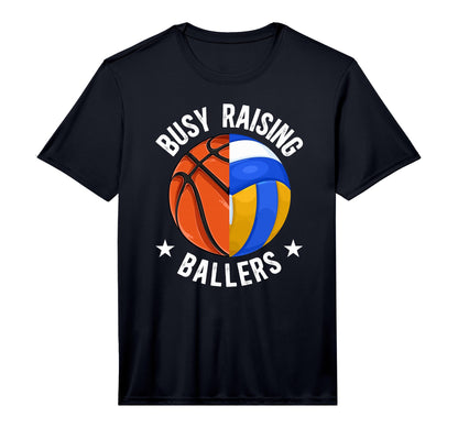 Mens Busy Raising Ballers Volleyball T-Shirt - Streetwear Style Men Women - T-Shirt, Sweatshirt, Hoodie
