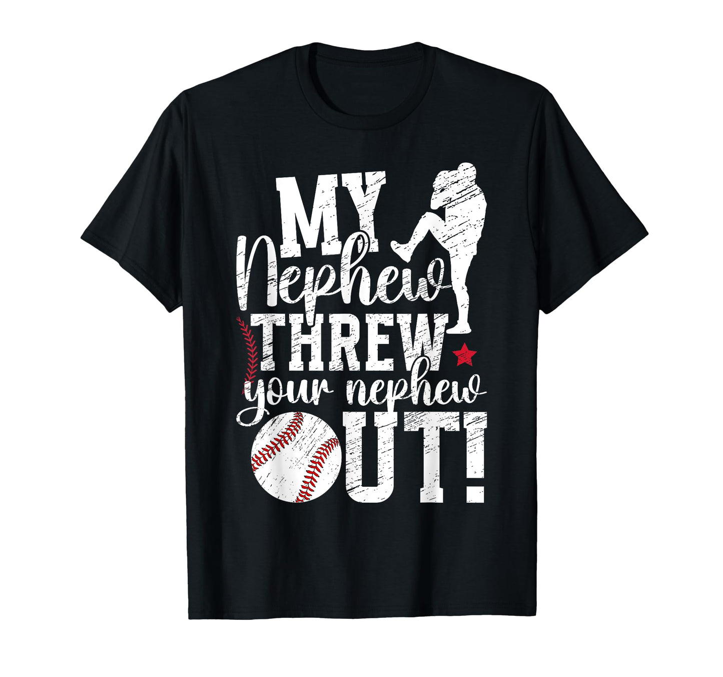 My Nephew Baseball Aunt Baseball T-Shirt - Casual Everyday Wear Men Women - T-Shirt, Sweatshirt, Hoodie