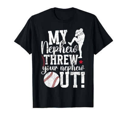 My Nephew Baseball Aunt Baseball T-Shirt - Casual Everyday Wear Men Women - T-Shirt, Sweatshirt, Hoodie
