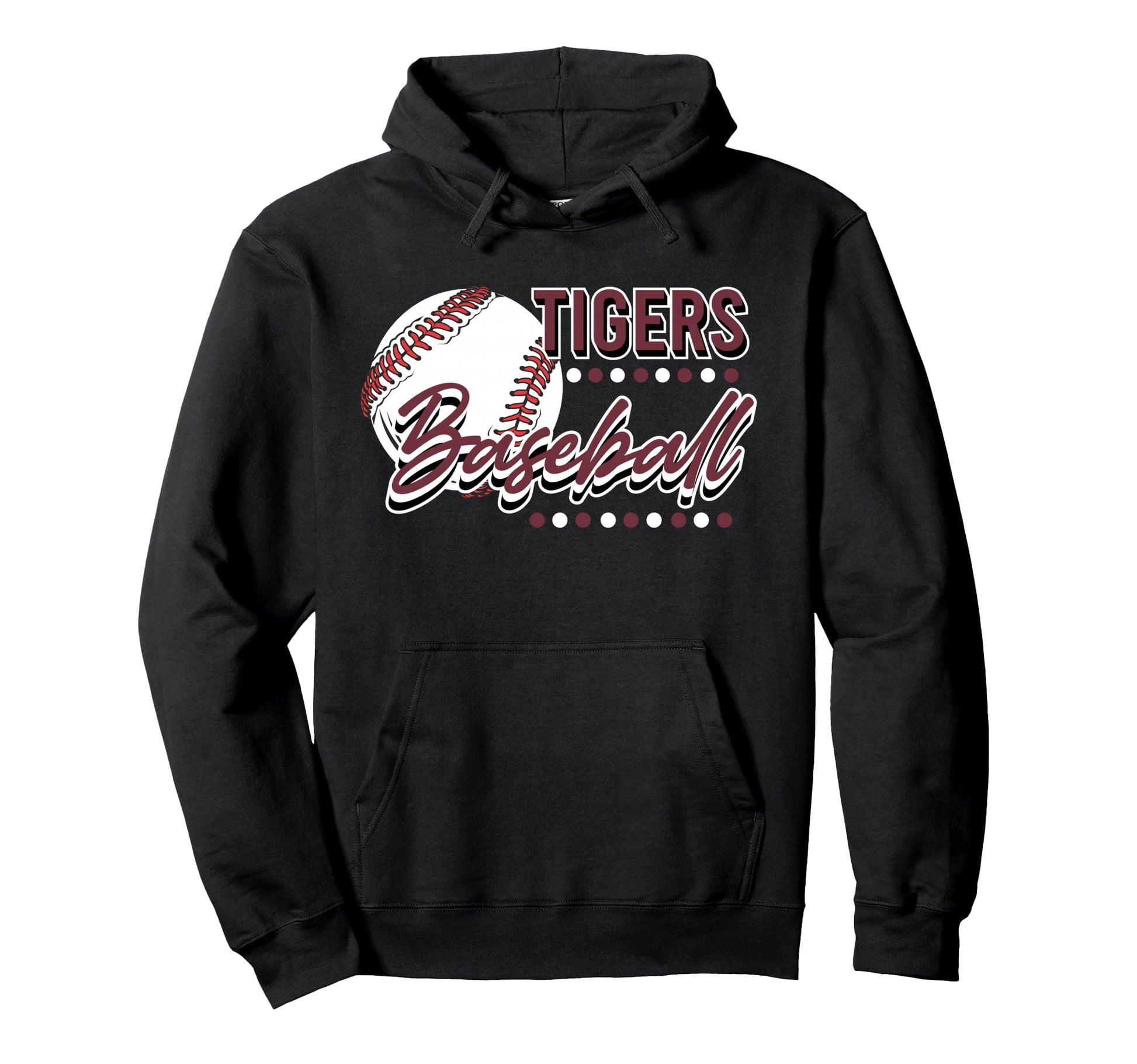 Tigers Baseball Mom Game Day School Hoodie - Unique Graphic Men Women - T-Shirt, Sweatshirt, Hoodie