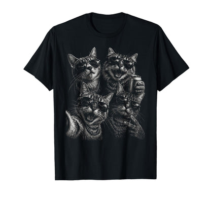 Funny Cat Selfie Cat Party Vibes T-Shirt - Aesthetic Graphic for Adults - T-Shirt, Sweatshirt, Hoodie