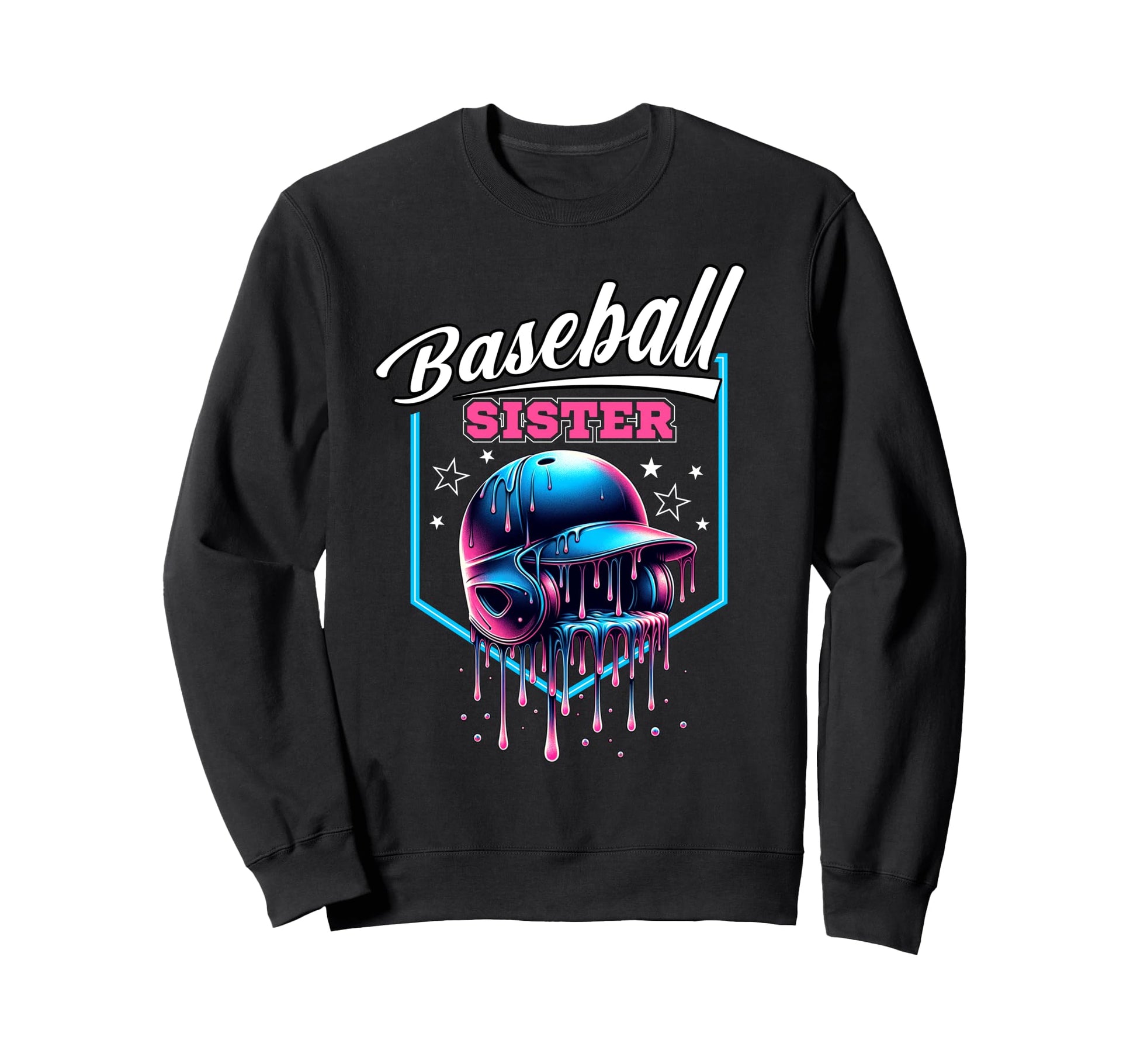 Baseball Sister Baseball Drip Ice Sweatshirt - Novelty Apparel for Adults - T-Shirt, Sweatshirt, Hoodie