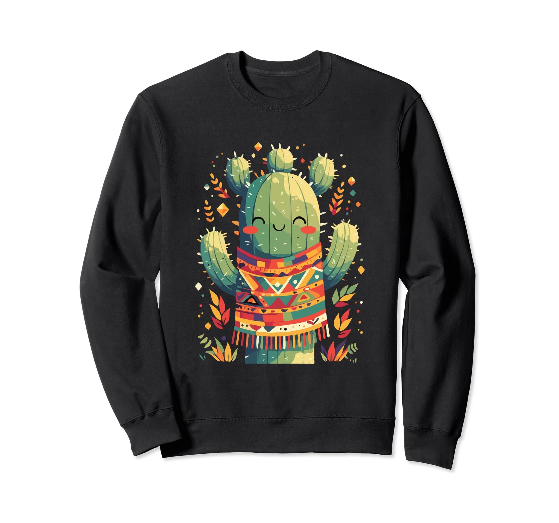 Cactus Serape Succulent Plant Sweatshirt - Novelty Apparel for Adults - T-Shirt, Sweatshirt, Hoodie