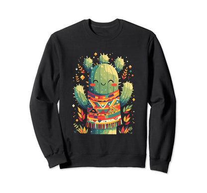 Cactus Serape Succulent Plant Sweatshirt - Novelty Apparel for Adults - T-Shirt, Sweatshirt, Hoodie