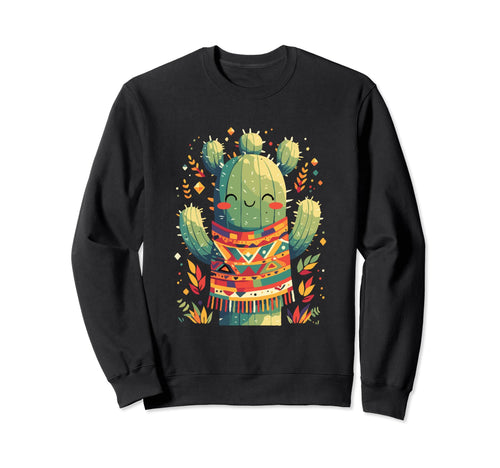 Cactus Serape Succulent Plant Sweatshirt - Novelty Apparel for Adults - T-Shirt, Sweatshirt, Hoodie