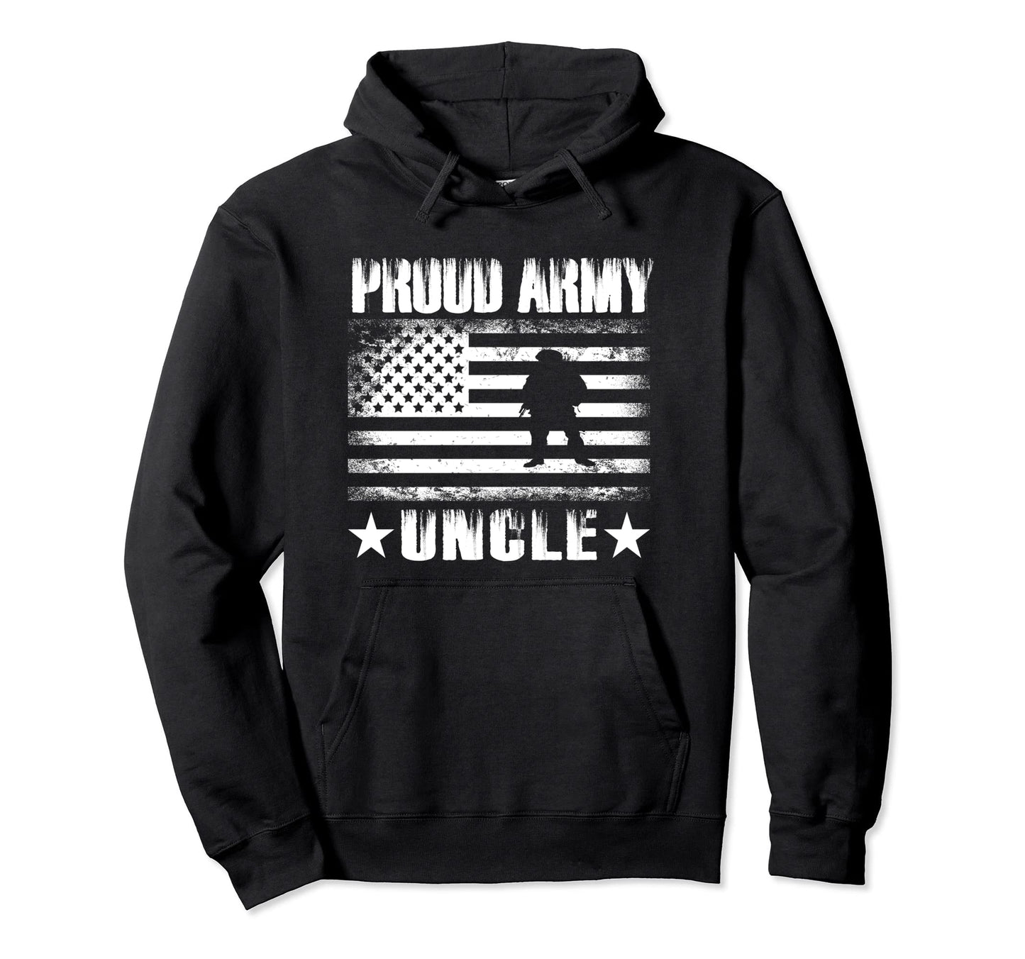 Proud Army Uncle Usa Flag Hoodie - Casual Everyday Wear for Adults - T-Shirt, Sweatshirt, Hoodie