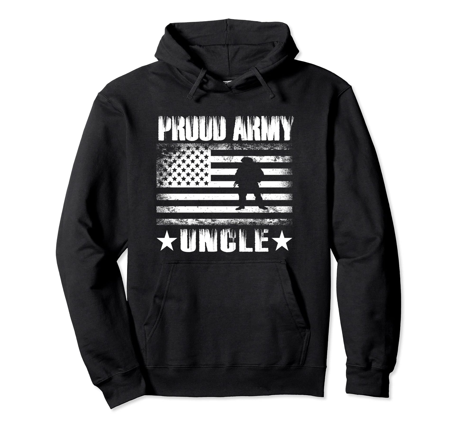 Proud Army Uncle Usa Flag Hoodie - Casual Everyday Wear for Adults - T-Shirt, Sweatshirt, Hoodie