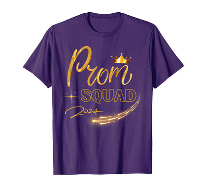 Prom Squad Graduate Class 2024 Party T-Shirt - Custom Art Print Men Women - T-Shirt, Sweatshirt, Hoodie