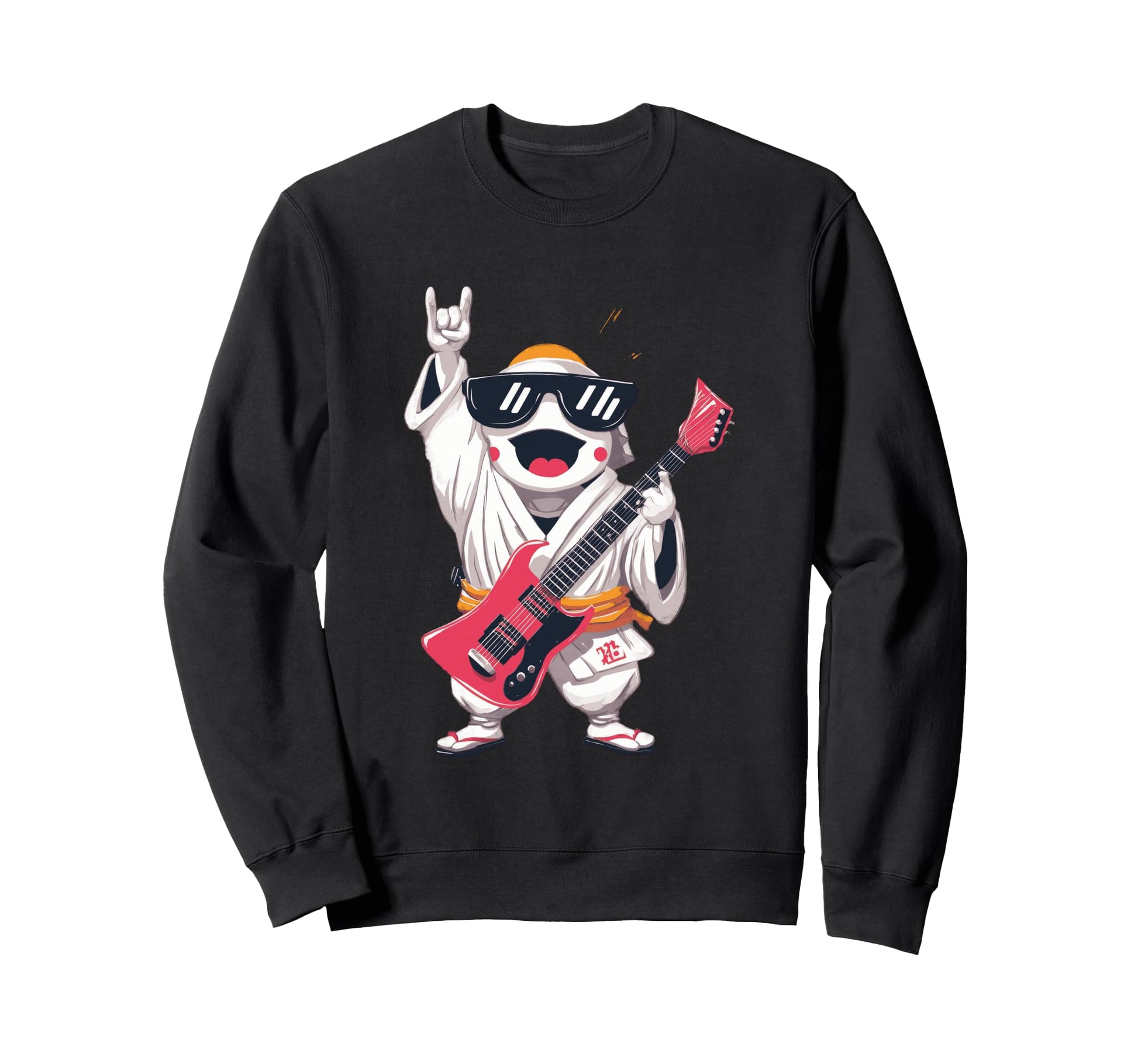 Rock Monk Electric Guitarist Sweatshirt - Fun Novelty Design Men Women - T-Shirt, Sweatshirt, Hoodie