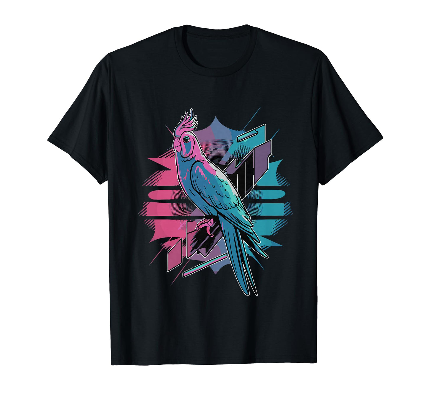 Vaporwave Cockatiel Aesthetic T-Shirt - Minimalist Print Men Women - T-Shirt, Sweatshirt, Hoodie