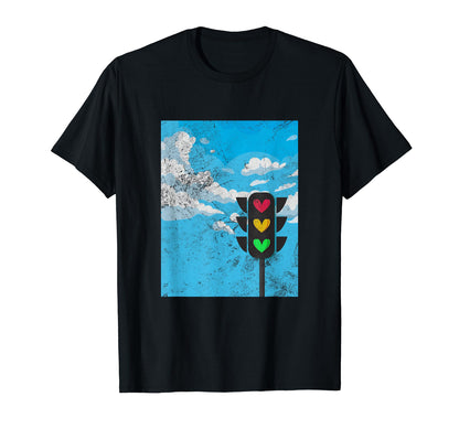 Traffic Lights Y2K Aesthetic Grunge T-Shirt - Graphic Print Unisex - T-Shirt, Sweatshirt, Hoodie