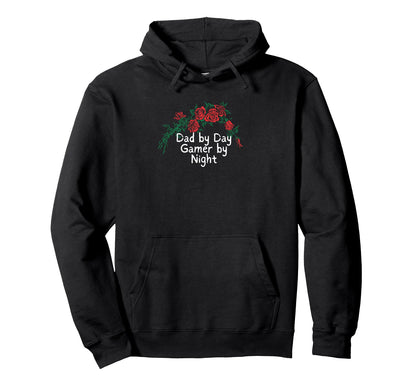 Funny Red Roses Dad Day Gamer Hoodie - Casual Everyday Wear for Adults - T-Shirt, Sweatshirt, Hoodie