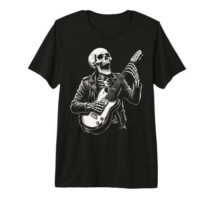 Funny Skeleton Playing Guitar Heavy T-Shirt - Trendy Graphic for Adults - T-Shirt, Sweatshirt, Hoodie