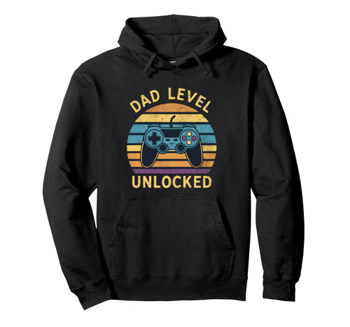 Dad Level Unlocked Funny New Dad Gifts Hoodie - Trendy Graphic Unisex - T-Shirt, Sweatshirt, Hoodie