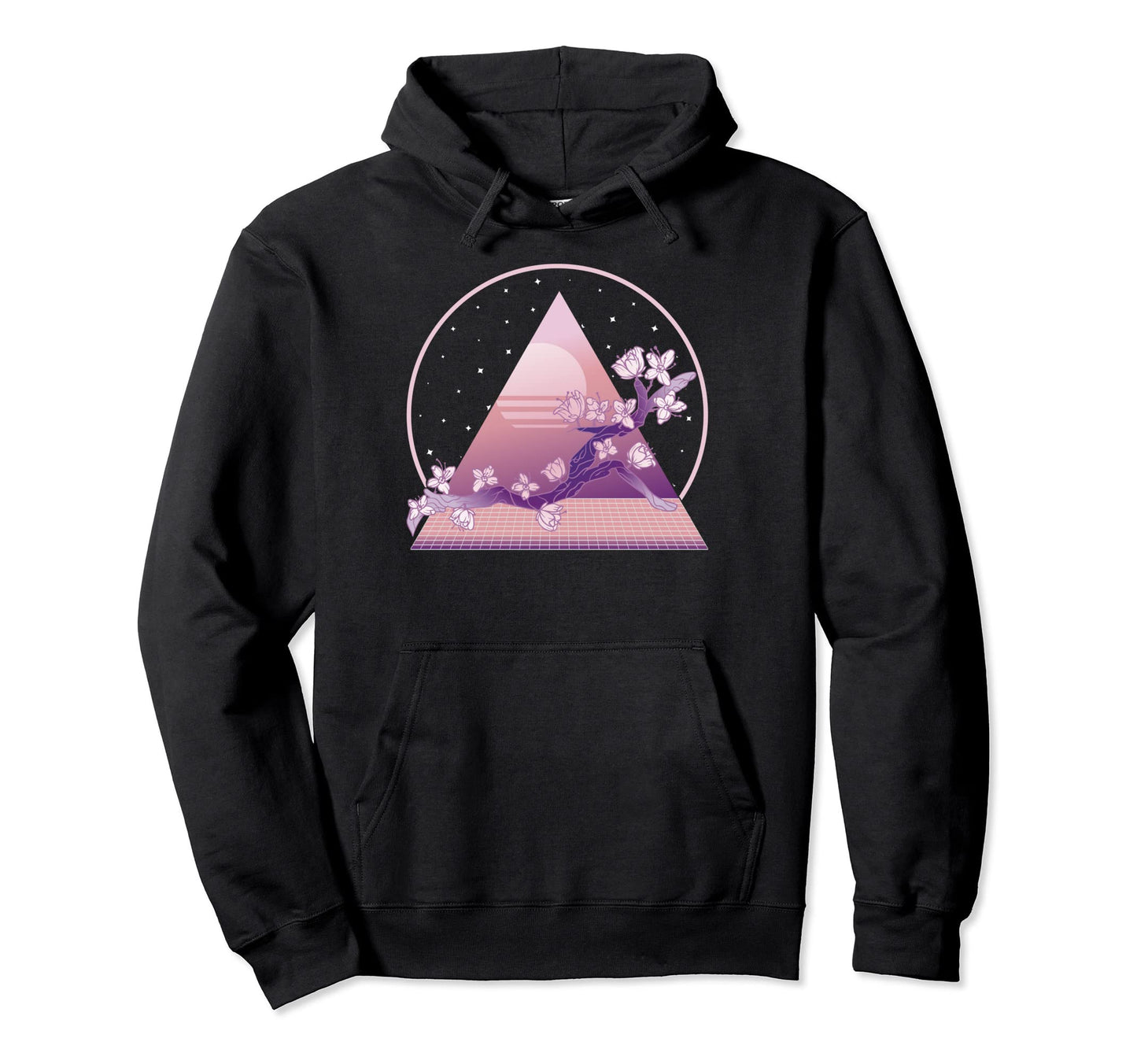 Vaporwave Pastel Goth Cherry Blossom Hoodie - Trendy Graphic for Adults - T-Shirt, Sweatshirt, Hoodie