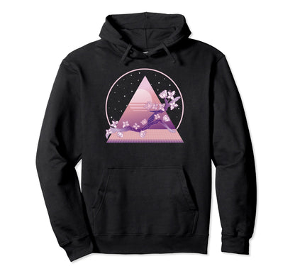Vaporwave Pastel Goth Cherry Blossom Hoodie - Trendy Graphic for Adults - T-Shirt, Sweatshirt, Hoodie