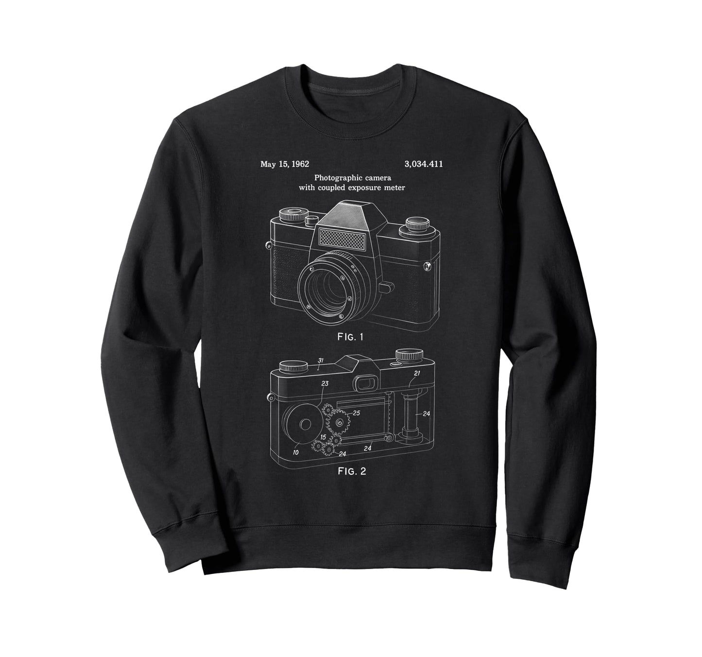 Patent Camera Photography Lover Sweatshirt - Fun Novelty Design Men Women - T-Shirt, Sweatshirt, Hoodie