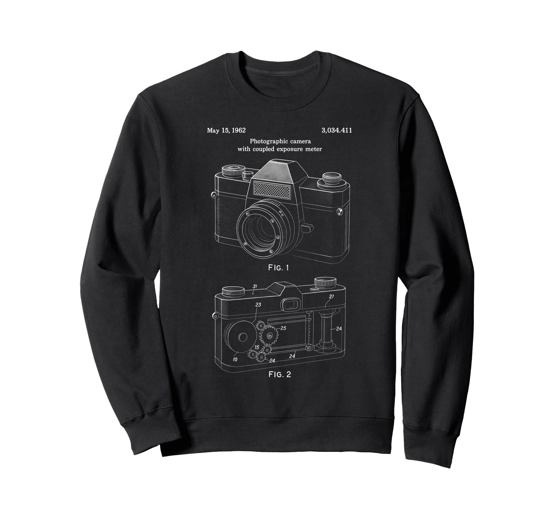 Patent Camera Photography Lover Sweatshirt - Fun Novelty Design Men Women - T-Shirt, Sweatshirt, Hoodie