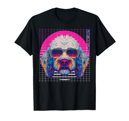 Golden Doodle Sunglasses Dog T-Shirt - Minimalist Print for Adults - T-Shirt, Sweatshirt, Hoodie